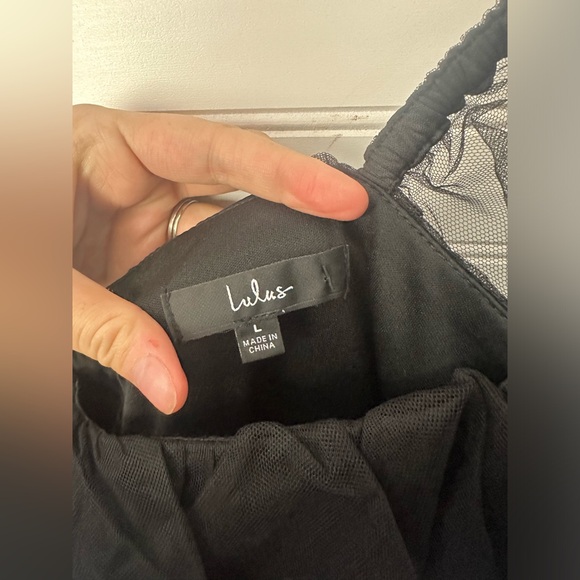 Lulus Flawless Aura Black Tulle Puff Sleeve Ruffled Midi Dress - Picture 8 of 9